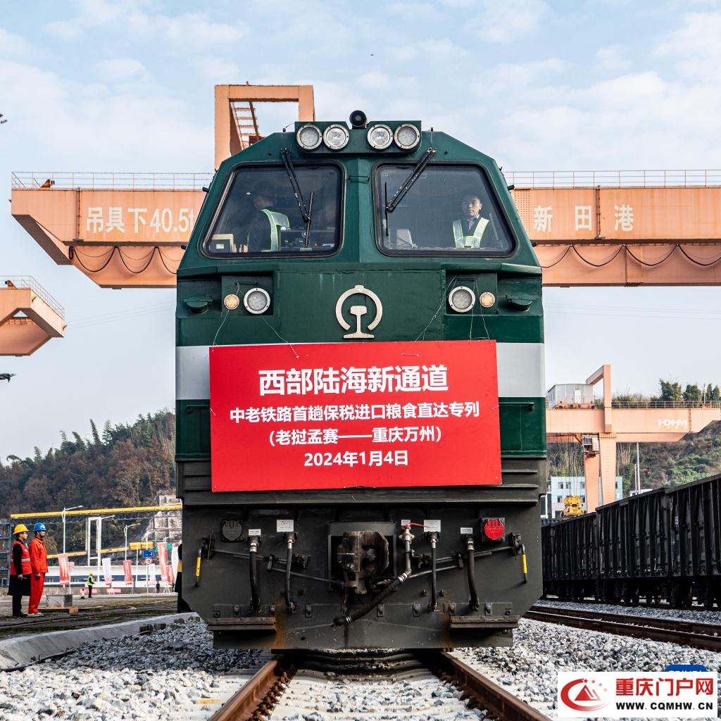西部陆海新通道保税进口粮食直达专列到达重庆(10) 西部陆海新通道保税进口粮食直达专列到达重庆(10)